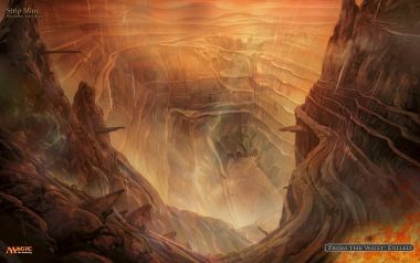 万智牌《 Strip Mine 》奇幻矿坑雨景