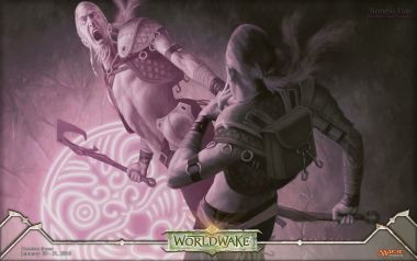 魔幻战斗场景：战士与魔法阵的对决
