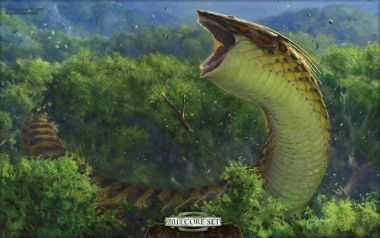Giant Serpent In Jungle Fantasy Art