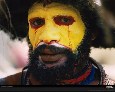 Ethiopian Tribal Member Face Paint