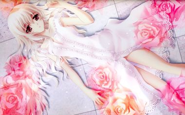「Yuuri_Nishiwaki」作品中的温柔少女与玫瑰花